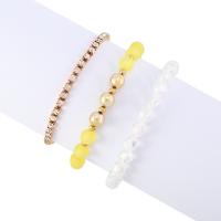 Zinc Alloy Crystal Bracelets, with Imitated Crystal, plated, fashion jewelry & for woman 50mm 