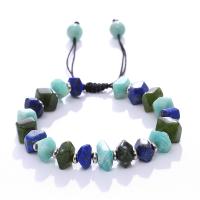 Gemstone Bracelets, ​Amazonite​, with Knot Cord, handmade, fashion jewelry & for woman, mixed colors cm 