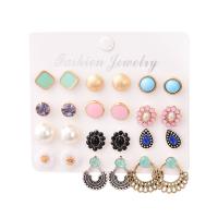 Zinc Alloy Earring Set, plated, fashion jewelry & for woman, 7mmu300111mmu300118mm 