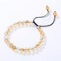 Citrine Bracelet, with Knot Cord, handmade, fashion jewelry & for woman cm 