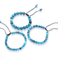 Apatites Bracelet, with Knot Cord, Round, handmade, fashion jewelry & for woman, blue cm 