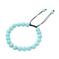 ​Amazonite​ Bracelet, with Knot Cord, Round, handmade, fashion jewelry & for woman cm 