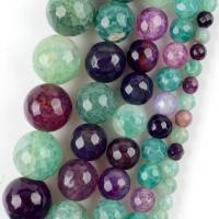 Natural Dragon Veins Agate Beads, Round, DIY & faceted, mixed colors Approx 37-39 cm 