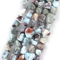 La Lasca De Piedra Preciosa, Larimar, Irregular, Bricolaje, color mixto, 8-10mm, longitud:aproximado 37-39 cm, Vendido por Sarta