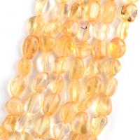 Citrin Naturperlen, Gelbquarz Perlen, Unregelmäßige, DIY, gelb, 8-10mm, Länge:ca. 37-39 cm, verkauft von Strang
