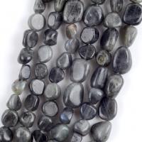 Labradorit Perlen, Unregelmäßige, DIY, grau, 8-10mm, verkauft von Strang