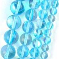 Perles d'opale de mer, Opaline, Rond, DIY & normes différentes pour le choix, bleu acide Environ 37-39 cm, Vendu par brin
