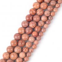 Single Gemstone Beads, Round, DIY orange Approx 37-39 cm 