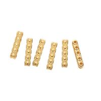 Zinc Alloy Spacer Bar, Rectangle, gold color plated, DIY Approx 