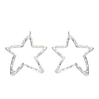 Zinc Alloy Star Pendant, silver color plated, Unisex & hollow Approx 