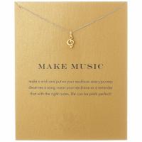 Zinc Alloy Necklace, Music Note, plated, for woman & hollow Approx 16 Inch 