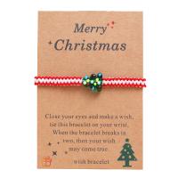 Стеклянный браслет, с Seedbead & Шнур-терилен, Рождественская елка, Связанный вручную, Рождественские украшения & разные стили для выбора & Женский, длина:Приблизительно 6.3-11.8 дюймовый, продается PC