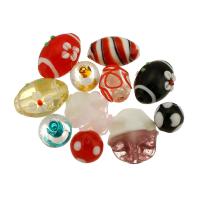 Lampwork Beads, random style & DIY & mixed, multi-colored, 11*12*12mm-18*21*8mm 