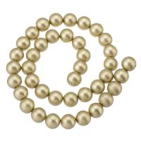 Harz Perlen Schmuck, rund, DIY, Goldfarbe, 9x10x10mm, Länge:15.5 ZollInch, verkauft von Strang