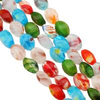 Inner Flower Lampwork Beads, DIY, multi-colored Approx 14.5 Inch 