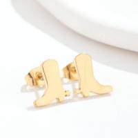Stainless Steel Stud Earring, 304 Stainless Steel, Shoes, Vacuum Ion Plating, fashion jewelry & for woman 