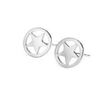 Stainless Steel Stud Earring, 304 Stainless Steel, Round, plated, fashion jewelry & for woman & hollow 
