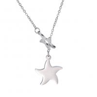 Stainless Steel Jewelry Necklace, 304 Stainless Steel, with 5 extender chain, Star, plated, fashion jewelry & Unisex  cm 