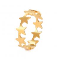 Stainless Steel Finger Ring, 304 Stainless Steel, Star, plated, fashion jewelry & for woman & hollow 