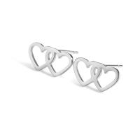 Stainless Steel Stud Earring, 304 Stainless Steel, Heart, plated, fashion jewelry & for woman 