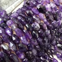Natürliche Amethyst Perlen, DIY & facettierte, violett, 10-12mm, Länge:ca. 38 cm, verkauft von Strang