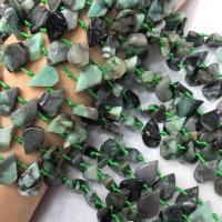 Emerald Beads, irregular, DIY, olive green Approx 38 cm 