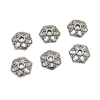 Zinc Alloy Bead Caps, Flower, antique silver color plated, DIY & hollow, 13mm, Approx 