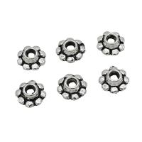 Zinc Alloy Bead Caps, Flower, antique silver color plated, DIY, 8mm, Approx 