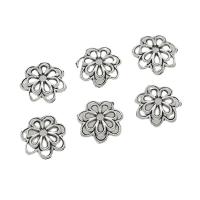 Zinc Alloy Bead Caps, Flower, antique silver color plated, DIY & hollow, 14mm, Approx 