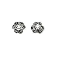 Zinc Alloy Bead Caps, antique silver color plated, DIY & hollow, 8mm, Approx 