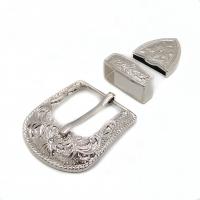 Zinc Alloy Belt Buckle, plated, three pieces & DIY 32mm 