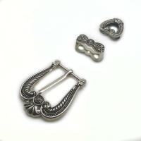 alliage de zinc Boucle de ceinture, Placage de couleur platine, trois pièces & DIY & noircir   é, Vendu par fixé
