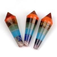 Gemstone Point Decoration, Conical, polished, patchwork, mixed colors 