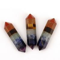 Gemstone Point Decoration, Conical, polished, patchwork, mixed colors 