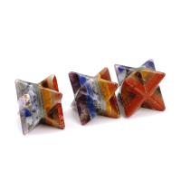 Gemstone Craft Decoration, Carved, patchwork, mixed colors, 20mm 