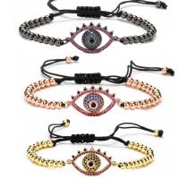 Evil Eye Jewelry Bracelet, Brass, plated, Unisex & adjustable & micro pave cubic zirconia 20mm cm 