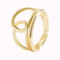 Палец кольцо-латунь, Латунь, плакирован золотом, Регулируемый & разные стили для выбора & Женский & эмаль, золотой, 20mm, продается PC