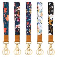 Fashion Mobile Phone Lanyard, Polyester, with PU Leather, portable & Unisex 