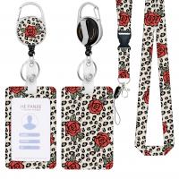 Polyester Lanyard Card Holder, with Plastic & Zinc Alloy, portable & Unisex 