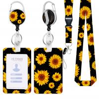Polyester Lanyard Card Holder, with ABS Plastic & Zinc Alloy, portable & Unisex 