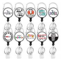 Zinc Alloy Badge Holder, with ABS Plastic, Unisex & retractable 