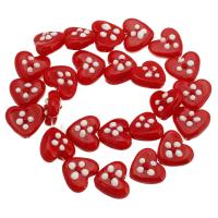 Refined Lampwork Beads, Heart, DIY, red 