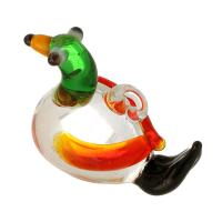 Animal Lampwork Pendants, Duck, DIY multi-colored Approx 2mm 