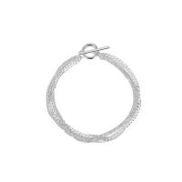 Sterling Silver Chain Bracelet, 925 Sterling Silver, for woman, silver color Approx 6.3 Inch 