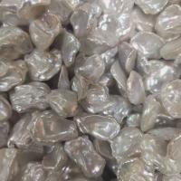 Perles nacres baroques de culture d'eau douce , perle d'eau douce cultivée, DIY, blanc, 20mm Environ 15 pouce, Vendu par brin