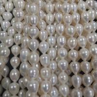 Perle de culture d'eau douce forme goutte, perle d'eau douce cultivée, larme, DIY, blanc Environ 15 pouce, Vendu par brin