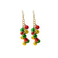Enamel Zinc Alloy Drop Earring, gold color plated, fashion jewelry & for woman, multi-colored 