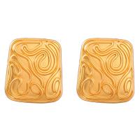 Pendientes de Perno de Aleación de Zinc, chapado en color dorado, Joyería & para mujer, dorado, 37x35mm, Vendido por Par