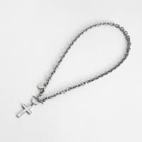 Zinc Alloy Necklace, with Acrylic, Cross, plated, fashion jewelry & for woman 30mm cm 