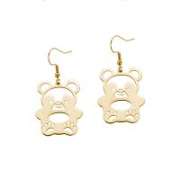 Stainless Steel Drop Earring, 304 Stainless Steel, Panda, plated, fashion jewelry & for woman 